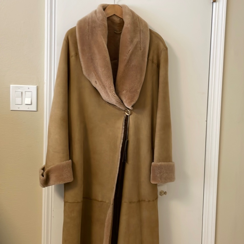 Rizal Suede Coat full length size 40